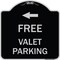 Signmission Free Valet Parking with Left Arrow Heavy-Gauge Aluminum Architectural Sign, 18" x 18", BS-1818-23943 A-DES-BS-1818-23943 - alternate 1